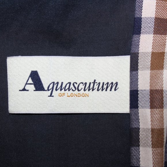 AQUASCUTUM Broadgate Cotton Nay Blue Trench - Picture 7 of 9